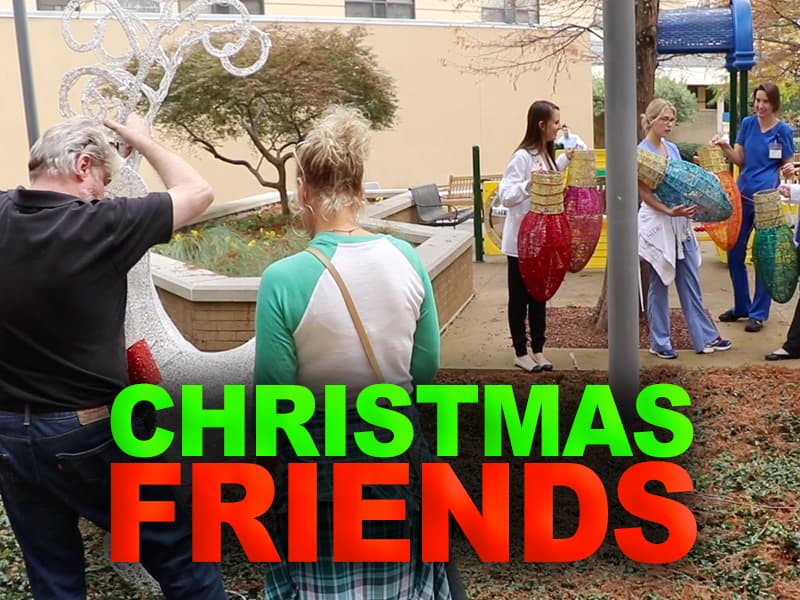 Video: Friends decks halls in Batson, Wiser hospitals