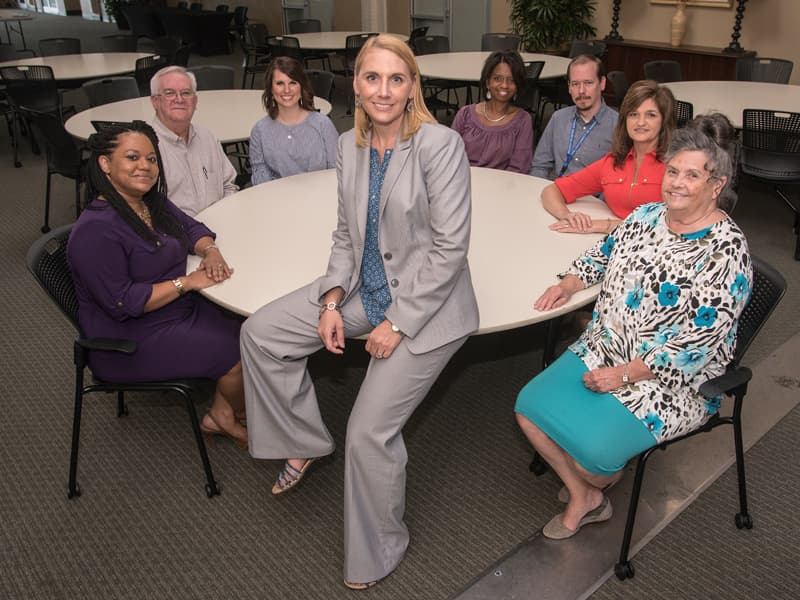 The CHPE team includes, from the left, Ashley Givens-Smith, Matt Lott, Kelly Dennis, Vicke Skinner, Kim Chaney, Bo Lewis, Cheryl Stingily and Kay Watkins.