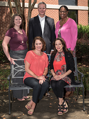 Center for Advancement of Youth leaders involved in Food for Thought include, seated, from left, Jennifer Curtis and medical director Dr. Susan Buttross; and standing, Dr. Barbara Saunders, Elkin and Veronnica McDuffey Taylor.