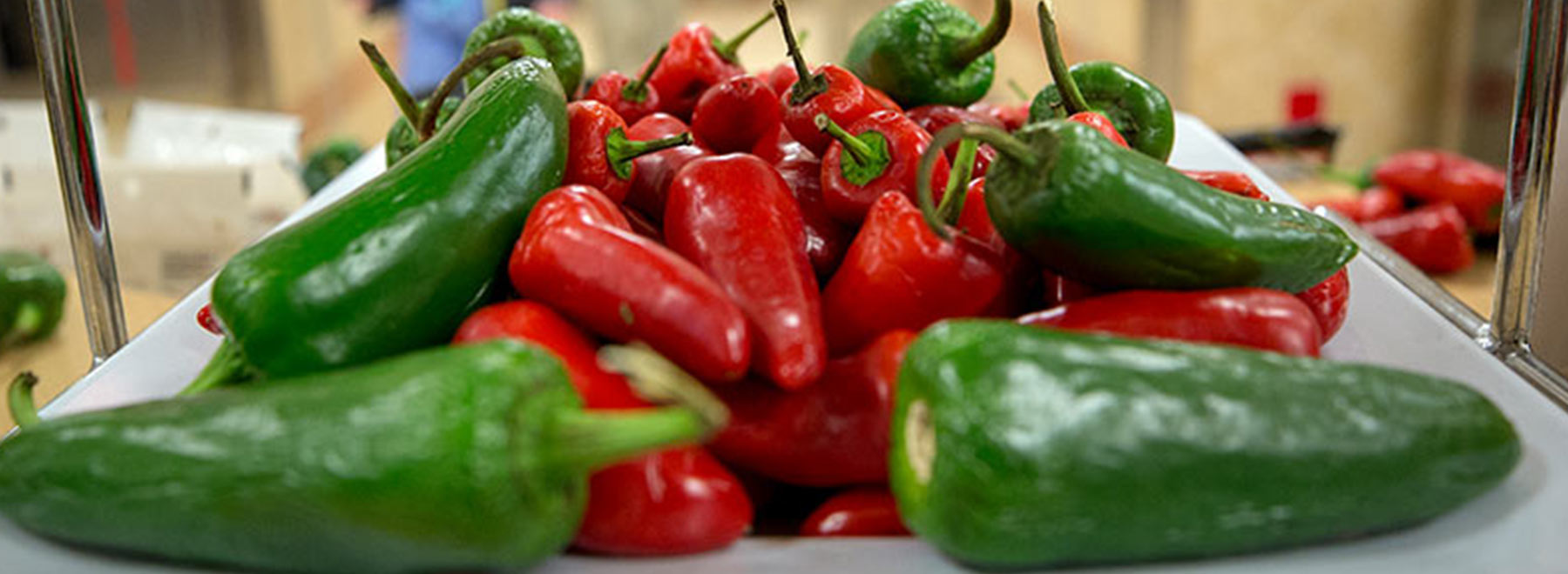 stack of peppers