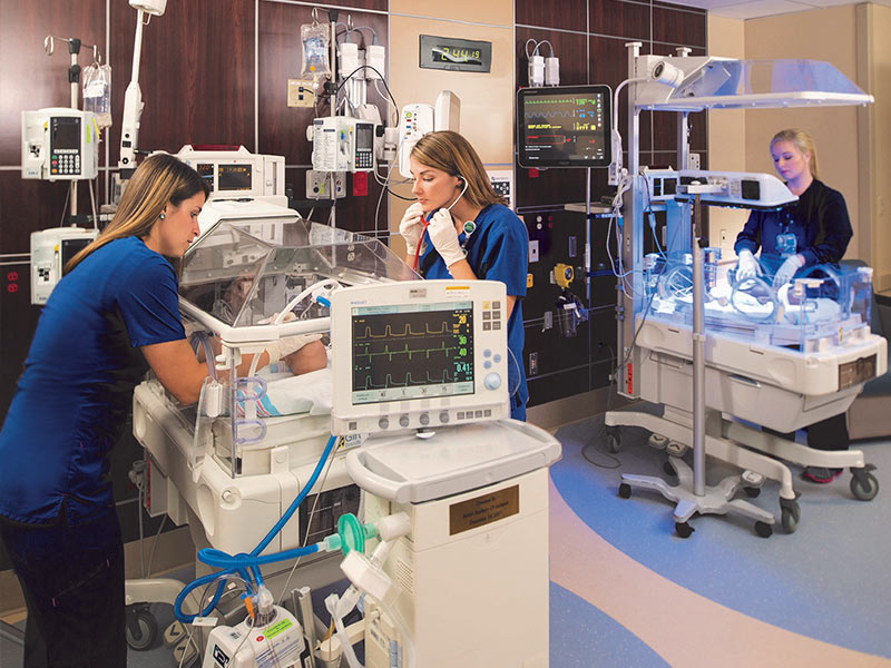 NICU nurses provide around-the-clock medical attention for newborns at Memorial Hospital in Gulfport. 