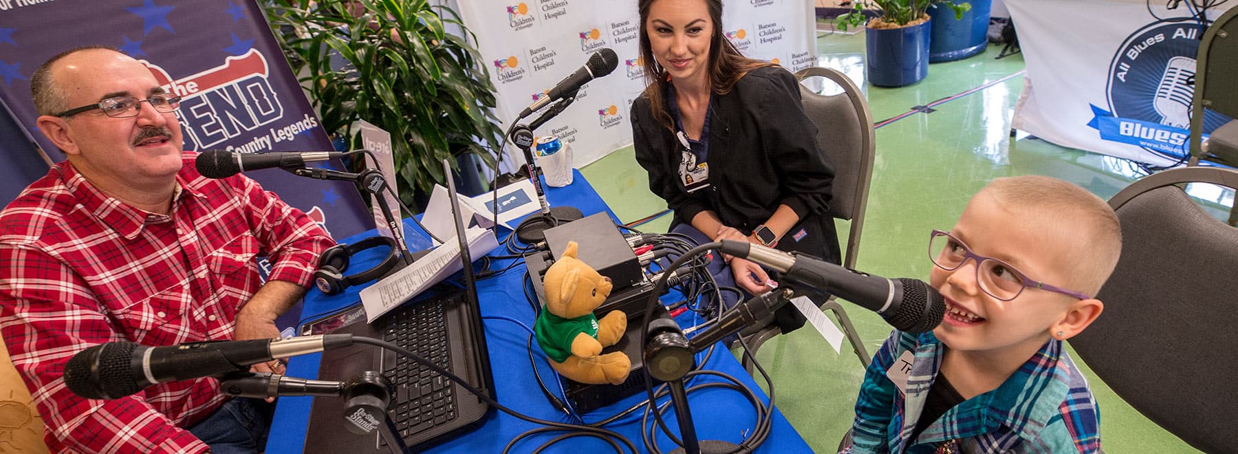 Patient speaking during Radiothon 2018