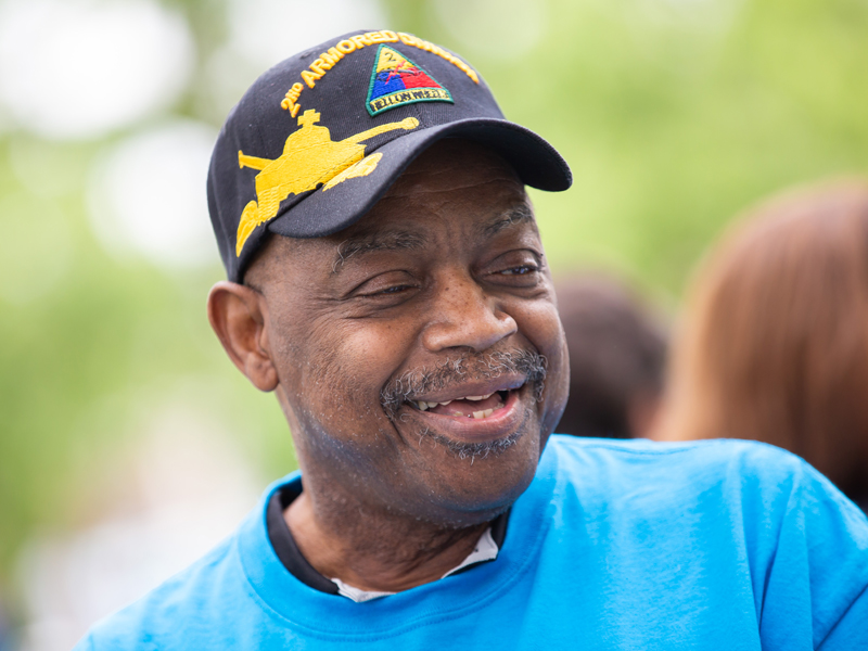 Donor heart recipient Abram Jones of Jackson enjoys Friday's Legacy Lap.
