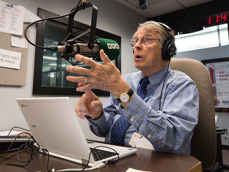 Dr. Rick deShazo records his final "Southern Remedy" show June 6 on Mississippi Public Broadcasting.