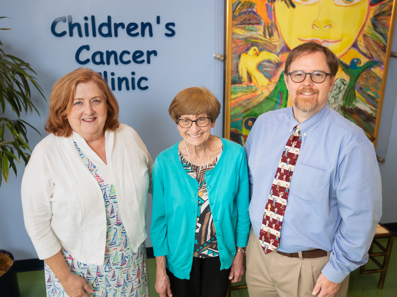 Directors, past and present, of UMMC Children's Cancer Center, are from left, Dr. Gail Megason, Dr. Jeanette Pullen and Dr. Anderson Collier. Collier became director in April.