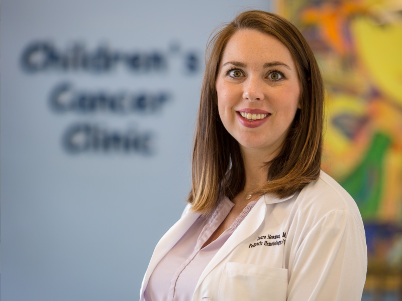 Dr. Laura Newman treats young hematology, oncology patients at alma mater