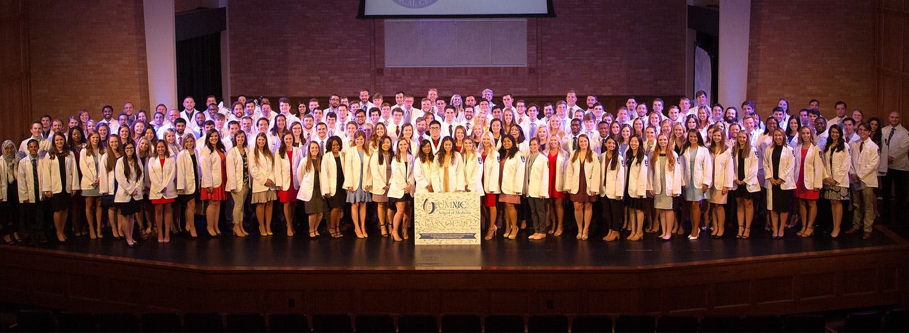 Students in the School of Medicine Class of 2022 represent 22 different college majors; 96 percent come from underserved counties and 38 percent are from rural areas.