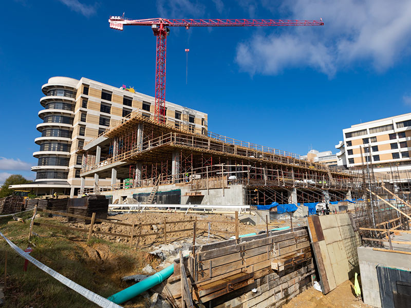 One year after groundbreaking, UMMC pediatric expansion structure rises