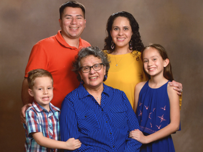 Christina Wallace with family.