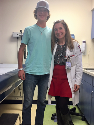 Dr. Jennifer Shores has been Garrett Maxwell's cardiologist since before his birth. He was her first patient at UMMC.