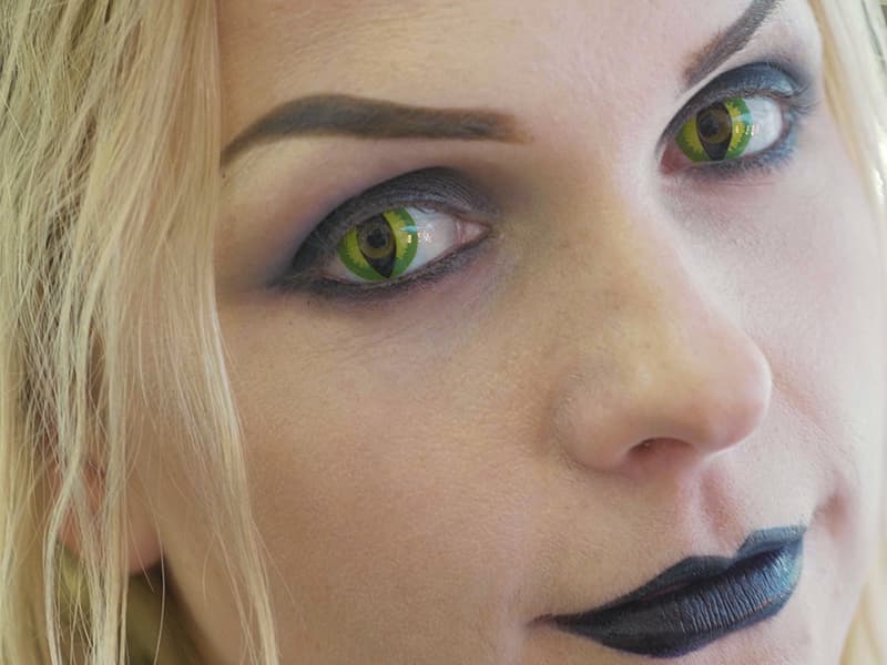 Halloween costume contacts can make the wearer a party hit, but at the price of infections or corneal damage.