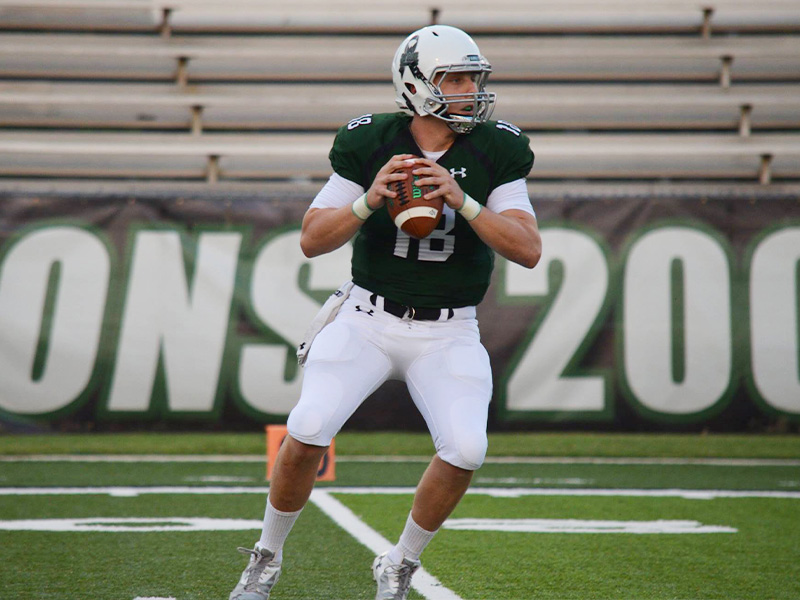 While passing for Delta State, Tyler Sullivan set a record for completion percentage.