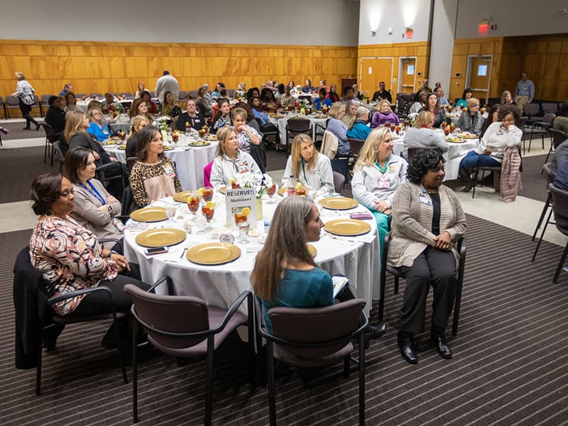 Nurses from throughout the Medical Center gathered for the 10th anniversary celebration of the DAISY Awards at UMMC.