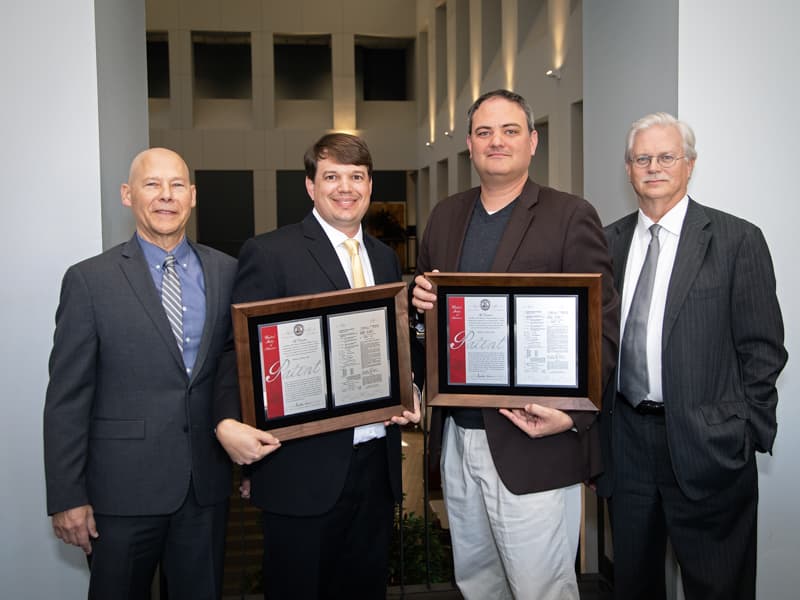 Inventors Dr. Gene L. Bidwell and Dr. Eric M. George and their patent, "Composition and Method for Therapeutic Agent Delivery during Pregnancy"