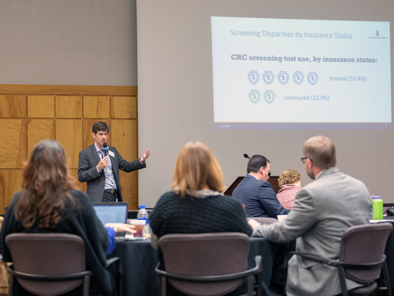 Dr. Thomas Dobbs, State Health Officer for the Mississippi State Department of Health, discusses colorectal cancer screening at the 70x2020 Colorectal Cancer Screening Initiative annual conference.