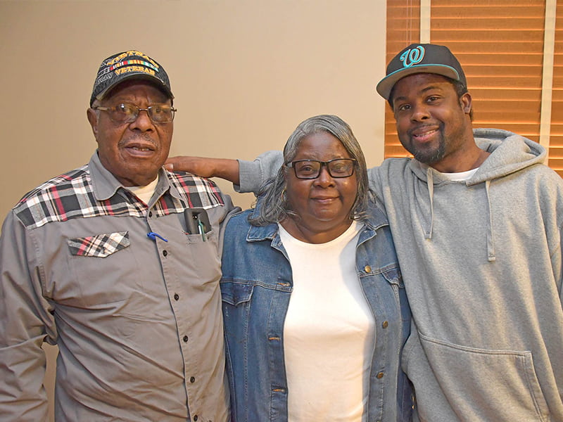 Michael Jordan’s parents Willie Johnson and Mary Jordan are happy to have their son back in Greenwood. A rare neuromuscular disease caused him to spend months at Methodist Specialty Care Center, a residential facility for people with severe disabilities. Photo by Carey Miller/Methodist Rehabilitation Center