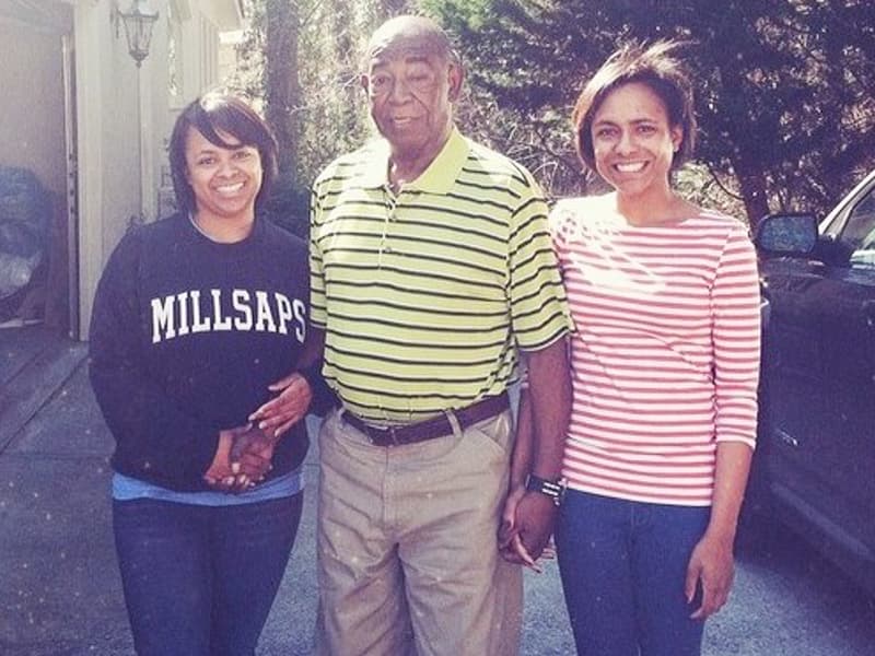 From left to right: Kandice Bailey, Leroy Walters, grandfather of Kandice Bailey and her sister, Summer Bailey.
