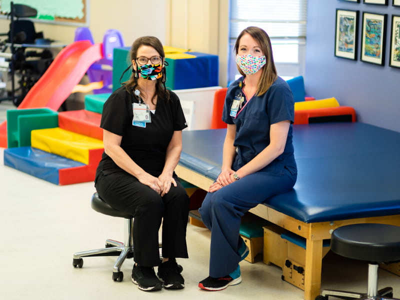 Portrait of Corinne Sampson and Alyssa Bradford