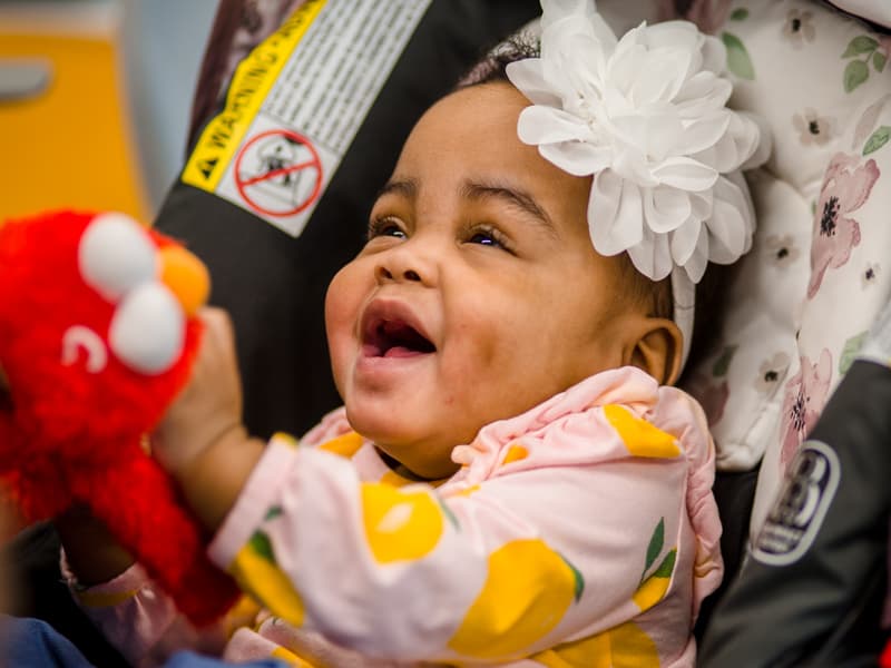 Among the first babies to move into the neonatal intensive care floors of the Kathy and Joe Sanderson Tower at Children's of Mississippi, Lyndsey Lee Carter is happy and healthy.
