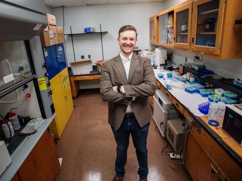 Jared Cobb's research projects are as diverse as the materials he studies.