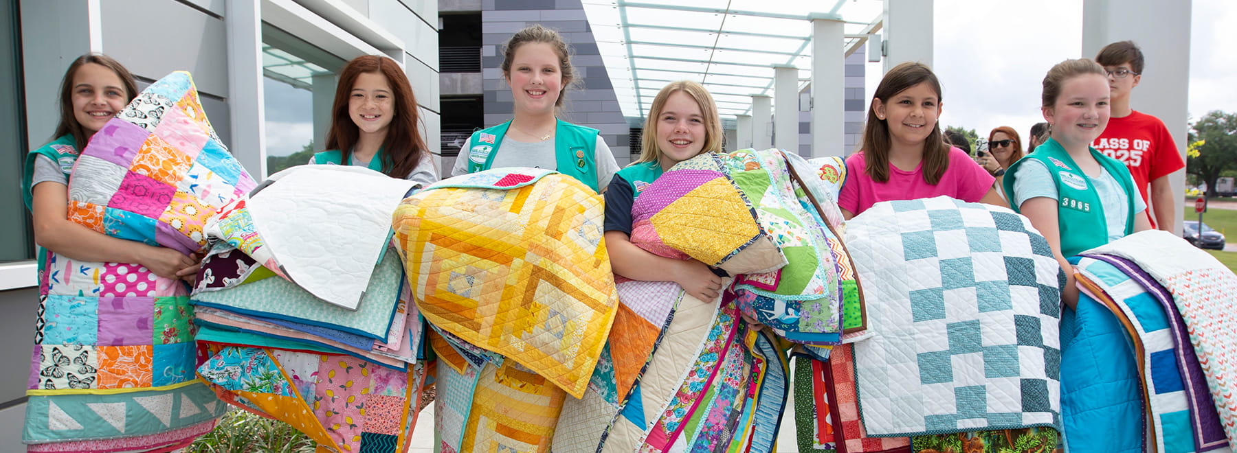 Girl Scouts sew up Bronze Awards with NICU quilting project