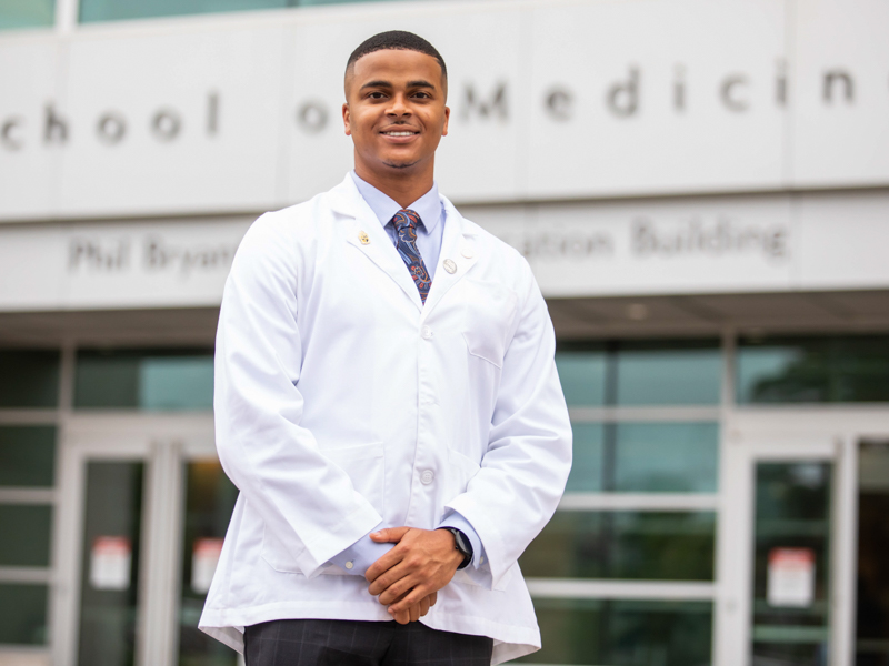 Black Men in Healthcare Empowerment Summit organizer Eric Lucas Jr, a second year School of Medicine student at UMMC, talks about the idea behind the summit June 26, 2021.