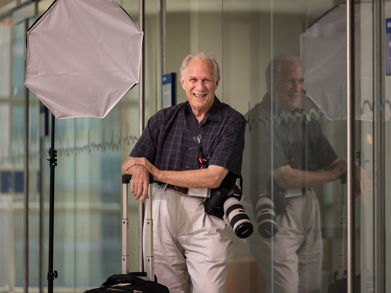 The ubiquitous Jay Ferchaud is celebrating this month his 25th year as a UMMC photographer.