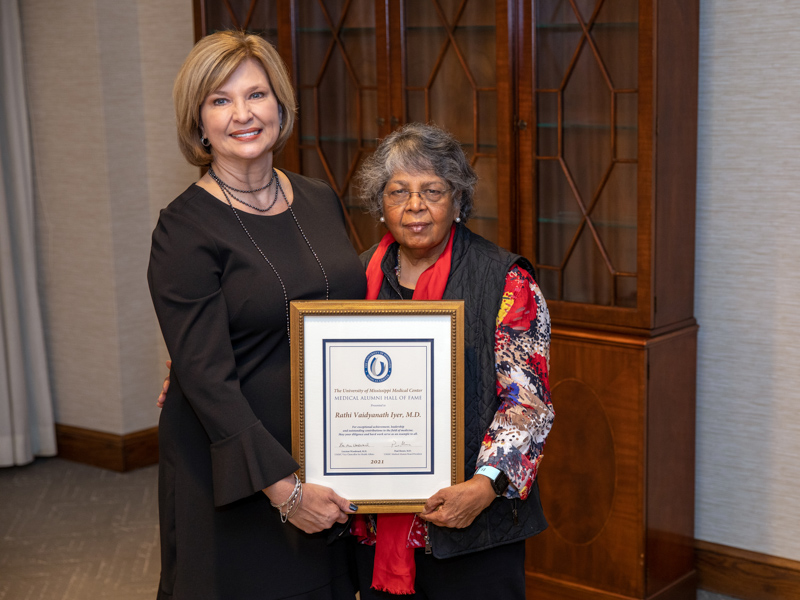 “Someone – not me – said, ‘You can take Iyer out of UMMC, but you can’t take UMMC out of Iyer.’ And I consider that a compliment.” – Dr. Rathi Vaidyanath Iyer, Gandhi Medical College, India, Class of 1966; 2021 Hall of Fame