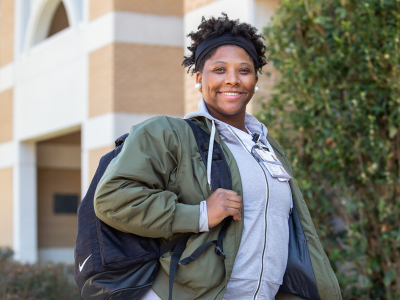 De'jai Nichols is a UMMC student as well as a member of the care team. The JSU graduate aspires to becoming a pediatric nurse after finishing the School of Nursing's accelerated BSN program.