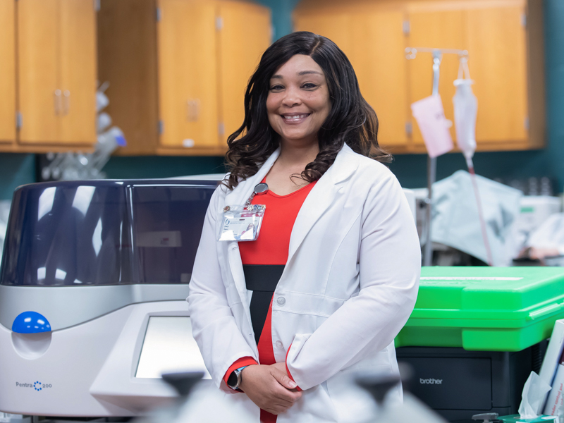 Dr. Stacy Vance, a professor whose primary appointment is in Medical Laboratory Science, works as a Hinds County Sheriff's Department deputy on weekends.