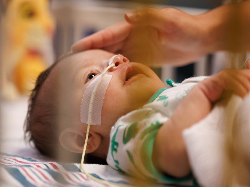 Three-month-old Wyatt Rankin of Pearl became seriously ill after contracting RSV, a common virus that can be dangerous for young children. Joe Ellis/ UMMC Communications 