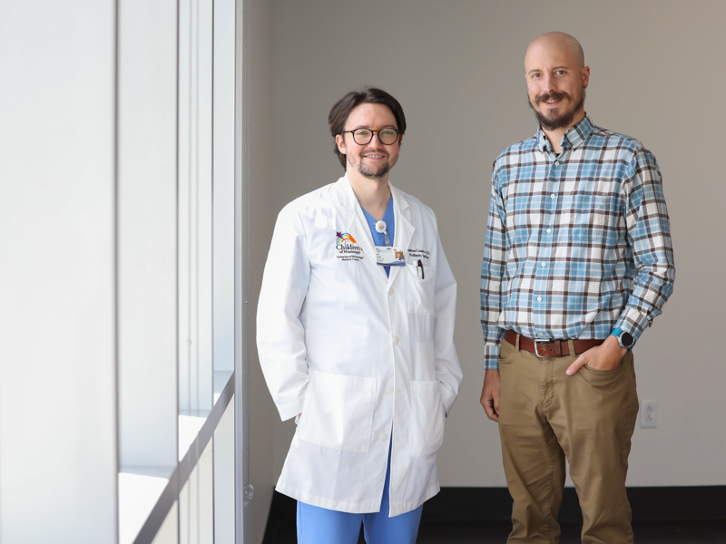 Pediatric neurologists Dr. Jay Thompson and Dr. Josh Cousin are both graduates of Oak Grove High School and the School of Medicine at UMMC.