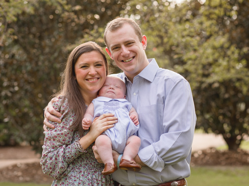 New Volunteer Services manager Brittany Mack is pictured with her husband, Myer, and their son John Hart.