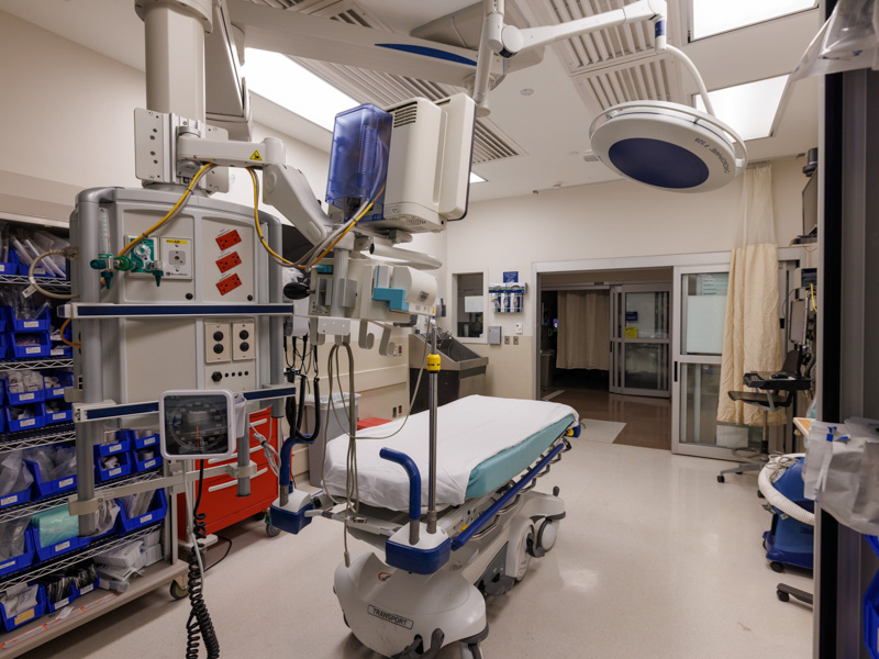 Trauma rooms in the University of Mississippi Medical Center Adult Emergency Department are equipped and staffed to treat the sickest of the sick.