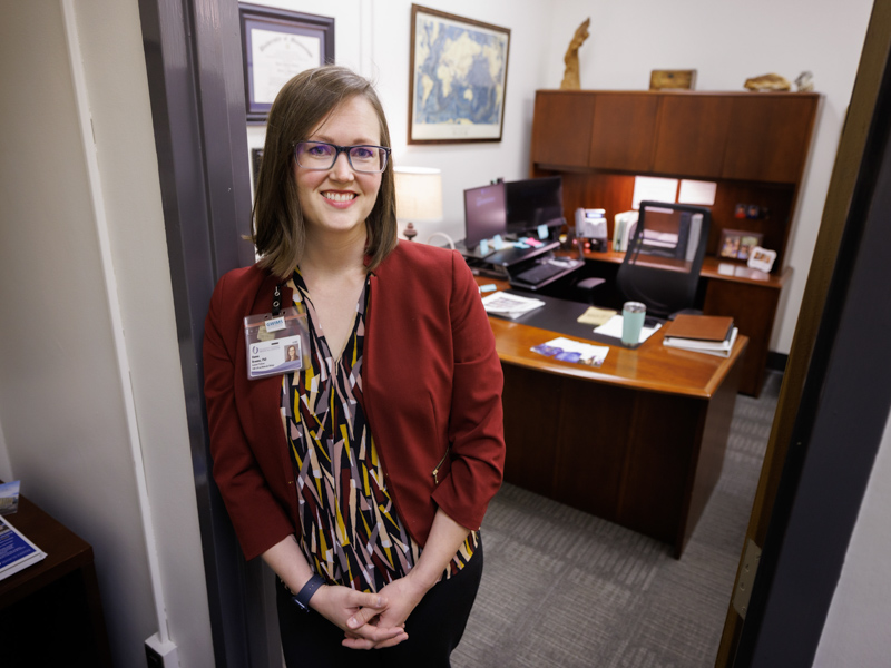 Dr. Hanna Broome is associate dean of student affairs,  director of the MD-PhD program and assistant professor of cell and molecular biology.