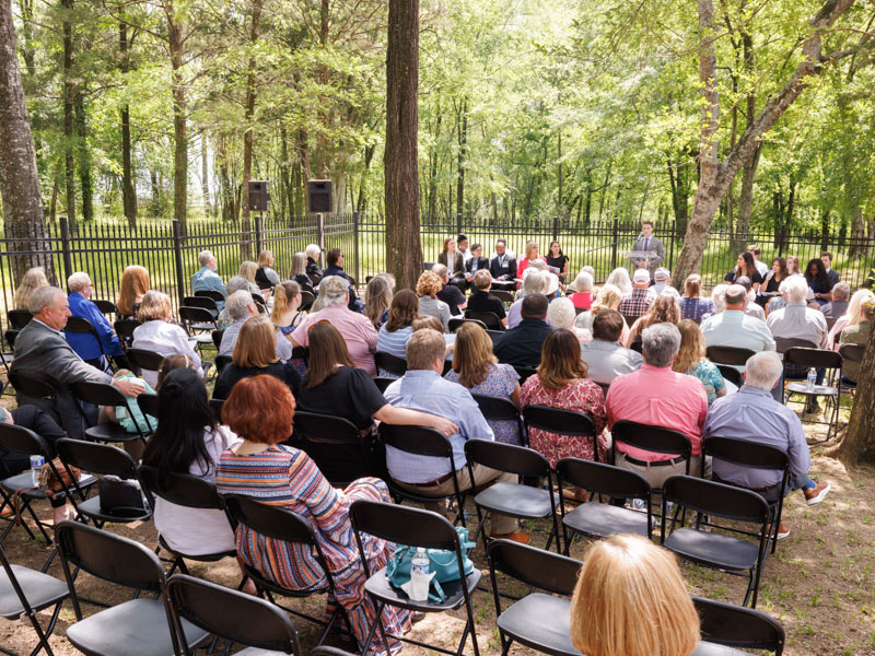 Loved ones listen to tributes paid to the donors by students who honored 