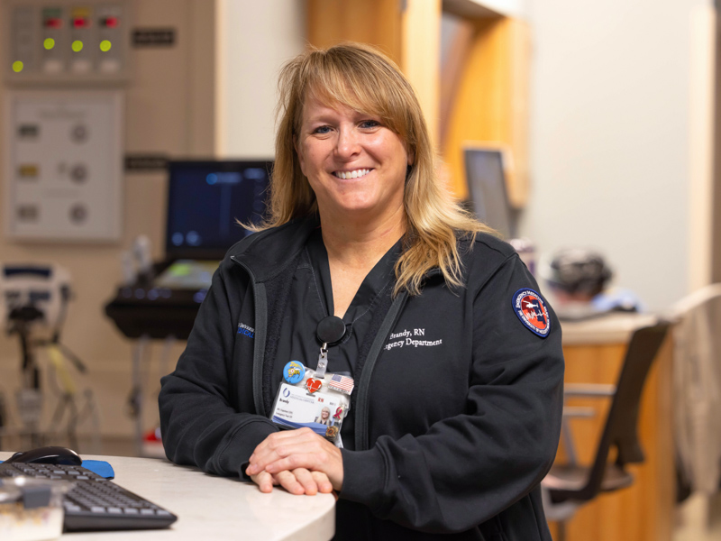 Brandy Benton is a registered nurse in the Adult Emergency Department.