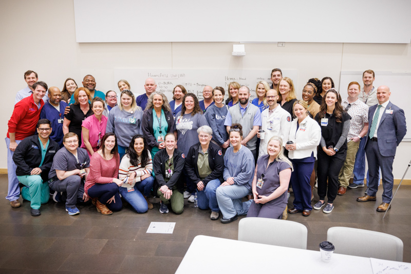 Sixty-nine Adult Emergency Department employees stayed on the job during the entire course of the pandemic. They were honored during an April 26 recognition ceremony.