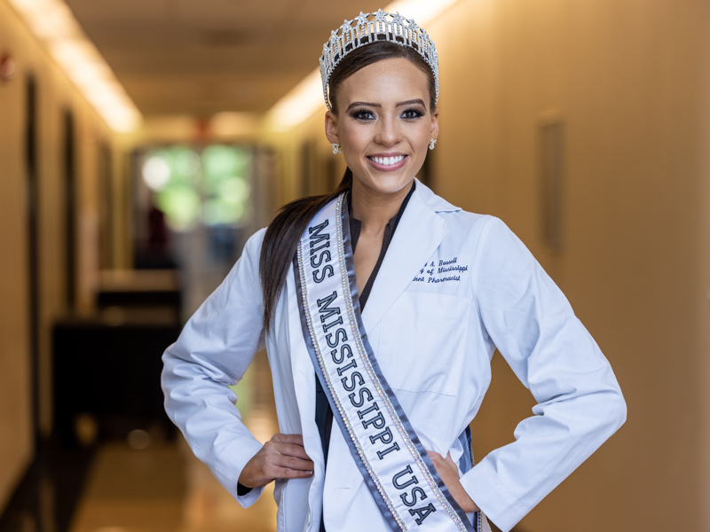 Pharmacy student Sydney Russell wears Miss Mississippi USA crown