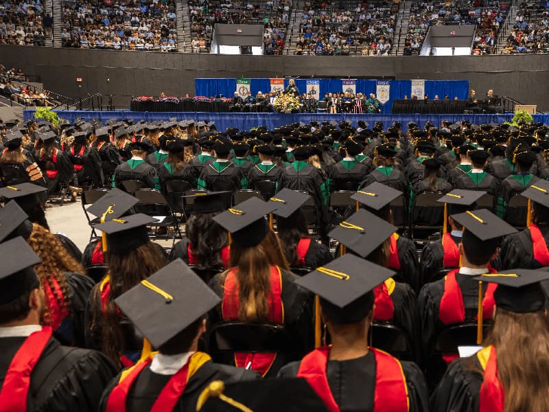 Of the University of Mississippi Medical Center's Class of 2023, about 740 of the 911 graduates took part in commencement ceremonies at the Mississippi Coliseum. Melanie Thortis/ UMMC Communications