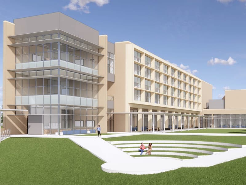 A architectural rendering shows UMMC's new School of Nursing, which will allow for a 25 percent increase in students.