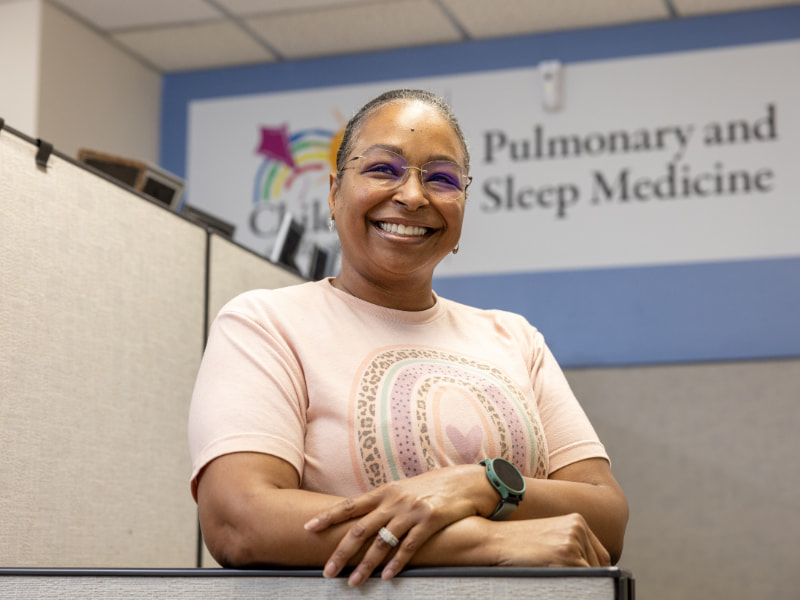 Trenda McGinnis puts her helpfulness, organization and management skills to work as administrative assistant for the Division of Pediatric Pulmonology.
