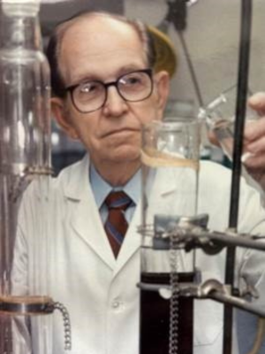 Murphy keeps this photo of her paternal grandfather, Earl Roberts, at work in his lab, in her office. Because of their similarities in appearance, attitude and interests, her family nicknamed her Syd Earl in his honor.