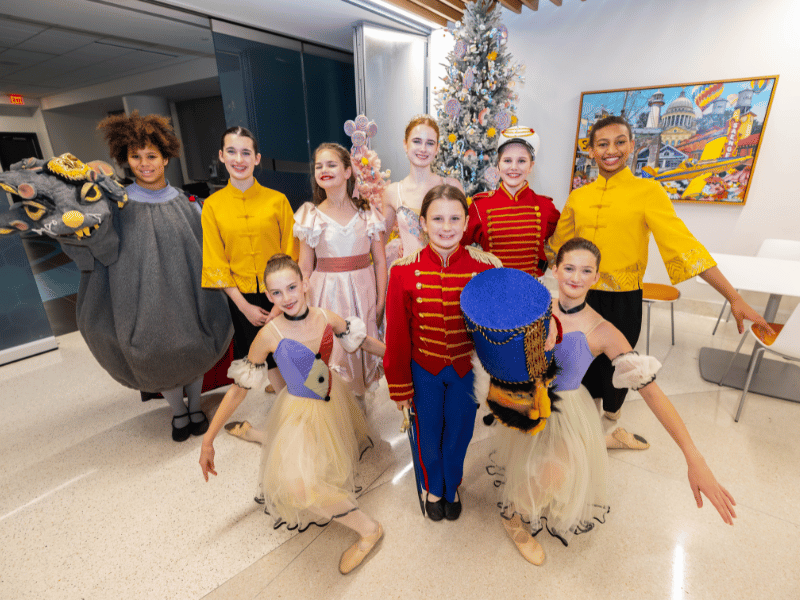Ballet Mississippi dancers presenting scenes from "The Nutcracker" are, from left, Kimber Sanders, Rivers Lee, Campbell Hardy, Ruby Hospodor, Frances Claire Jackson, Lila Hunt, Polly Waterloo, Mary Harr Payne and Morgan Lee.