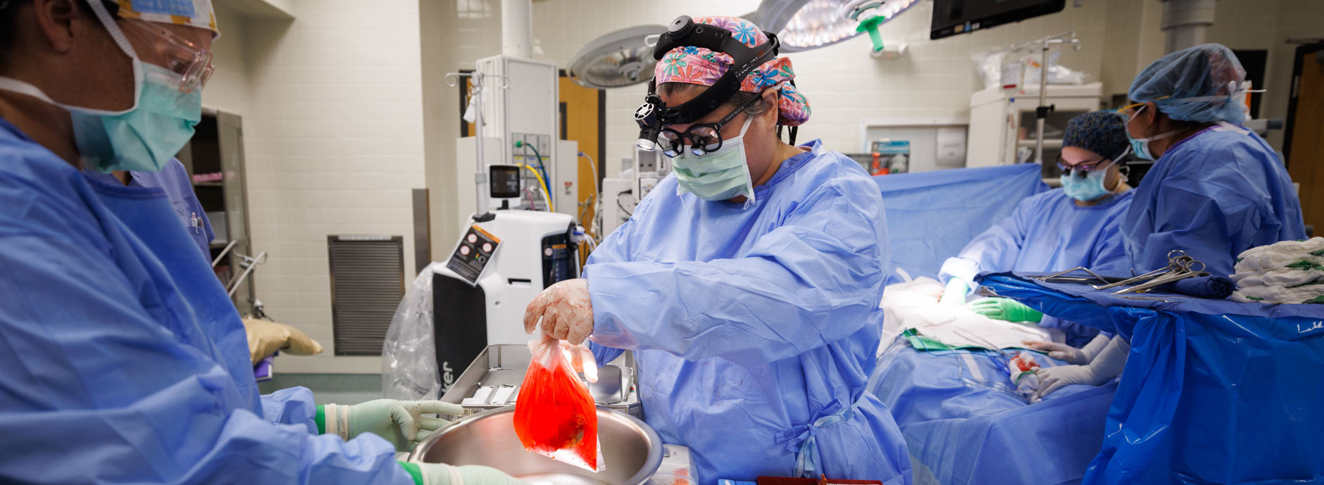 Dr. Felicitas Koller, center, takes part in 7-way kidney donor swap