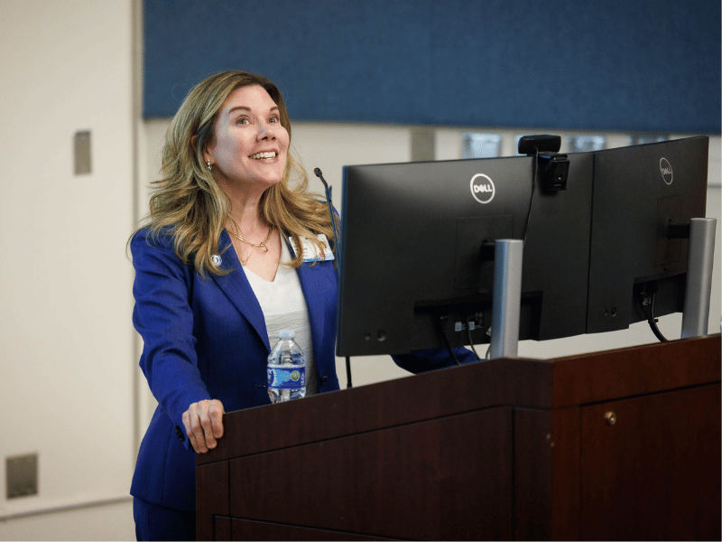 Dr. Caroline Compretta, assistant vice chancellor for research, was a co-presenter for the March 27 session of Faculty Focus: "Navigating Research as a New Faculty Member."