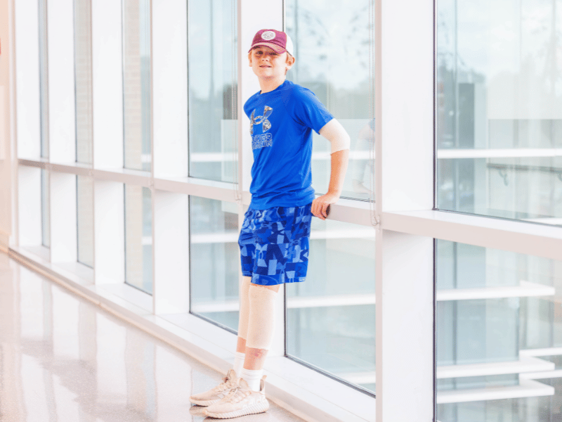Twelve-year-old Joseph "Josey" Osborne of Winona poses for a photo three months after being treated for severe burns at Children's of Mississippi. Melanie Thortis/ UMMC Communications