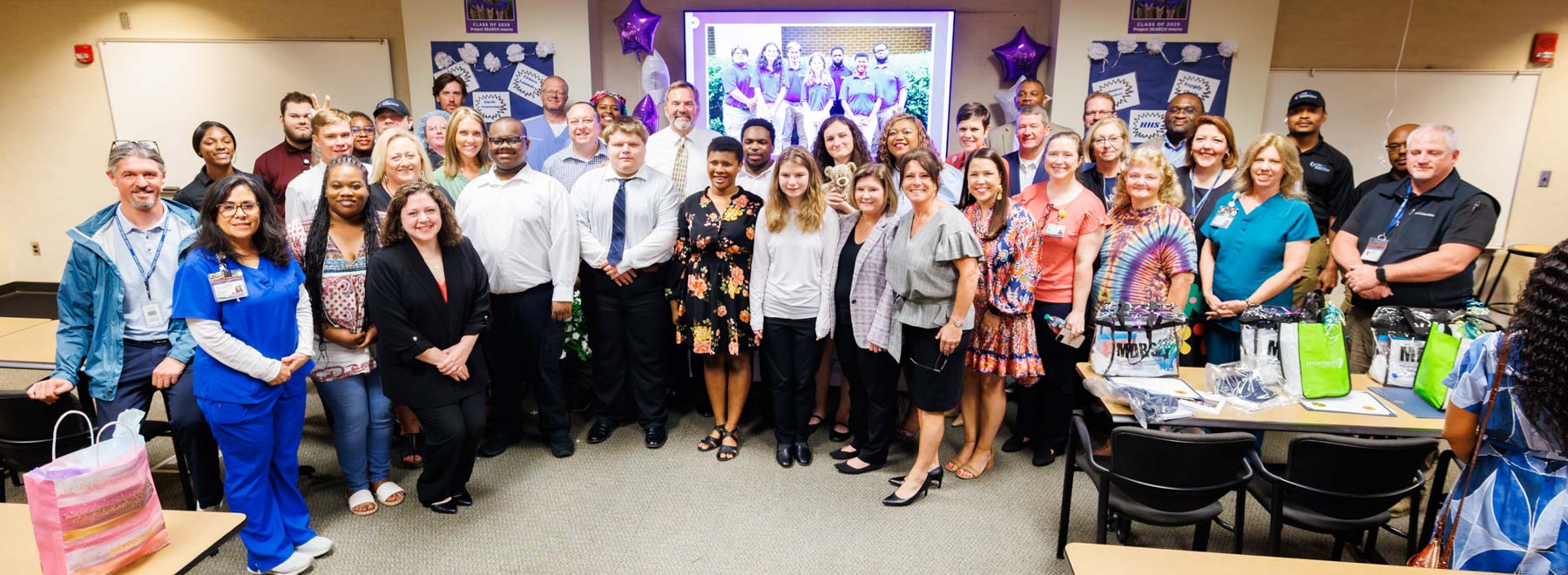 Project SEARCH celebrated the accomplishments of seven of its graduates for 2025 on Friday before about 150 family members, friends, program coordinators, partnering entities and others.
