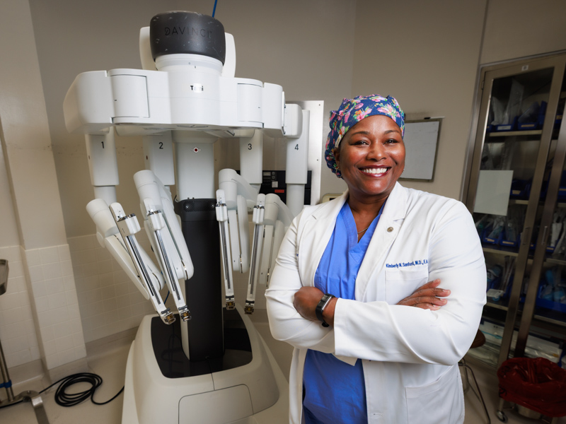 Dr. Kimberly Sanford has been performing robotic surgeries for over 15 years.