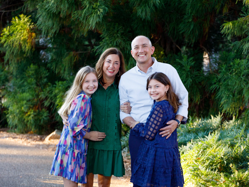 The Oliver family includes, from left, Annie, Candace, Kent and Charlotte.